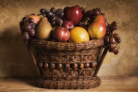 The Fruit Basket, A Still Life Filled with Abundance and Delicate Brushwork!